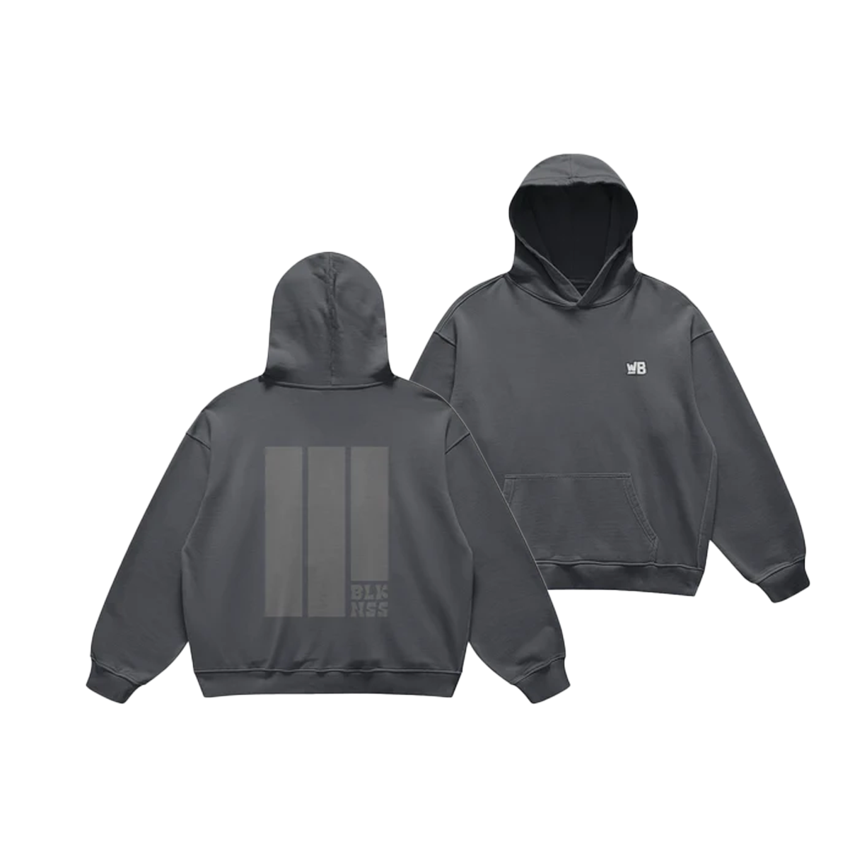 Blackness Retro Hoodie - Carbon - WEAREBLACKNESS.COM