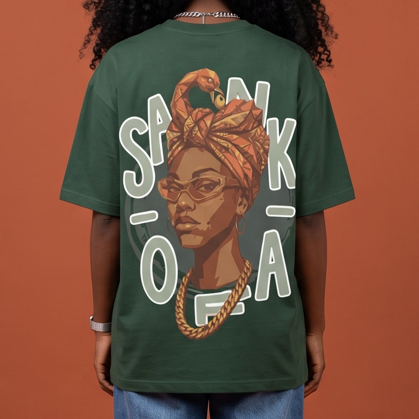 Blackness Sankofa Queen Tee - Green