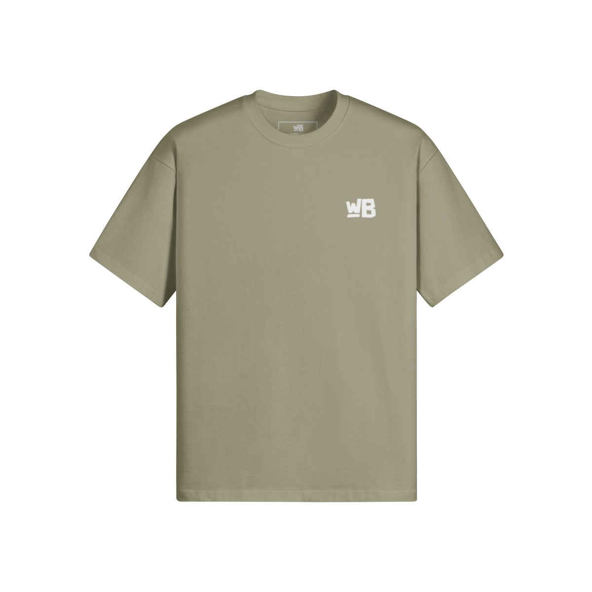 Blackness Solitude Tee, brown khaki — flat lay, front view