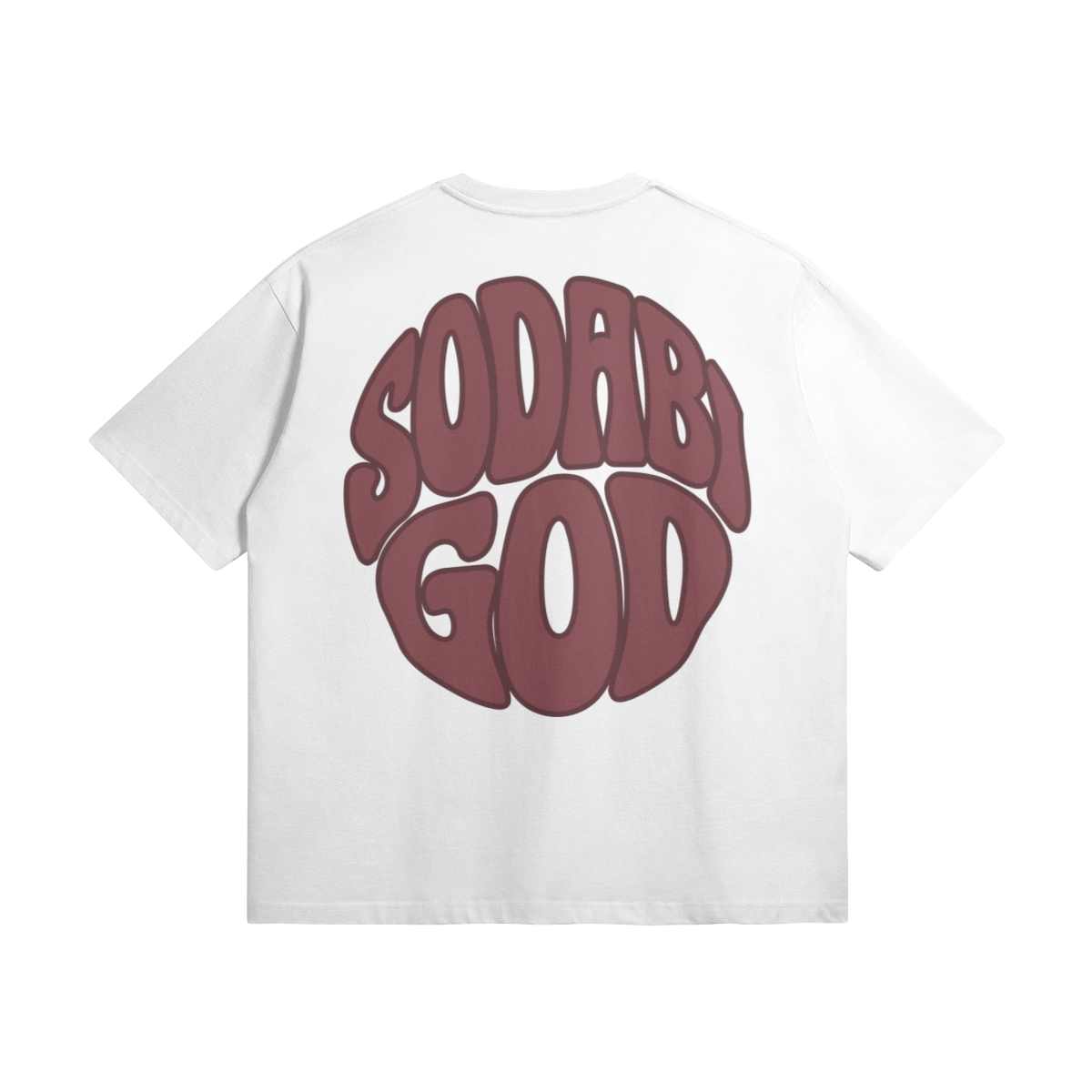 Blackness Sodabi Tee, white — flat lay, back print